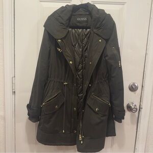 GUESS Women's Military Green Parka Jacket